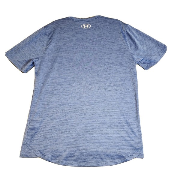Under Armour Shirt Mens Medium Blue TShirt T-Shirt Loose Round Neck Short Sleeve - Picture 11 of 16